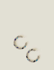 Large Beaded Hoops, , large