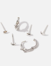 Platinum-Plated Celestial Earring Set of Three, , large