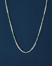Sterling Silver-Plated Mix Bead Necklace, , large