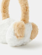 Girls Fluffy Dog Earmuffs, , large