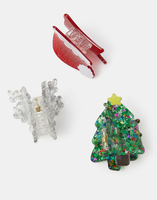 3-Pack Christmas Claw Clips, , large