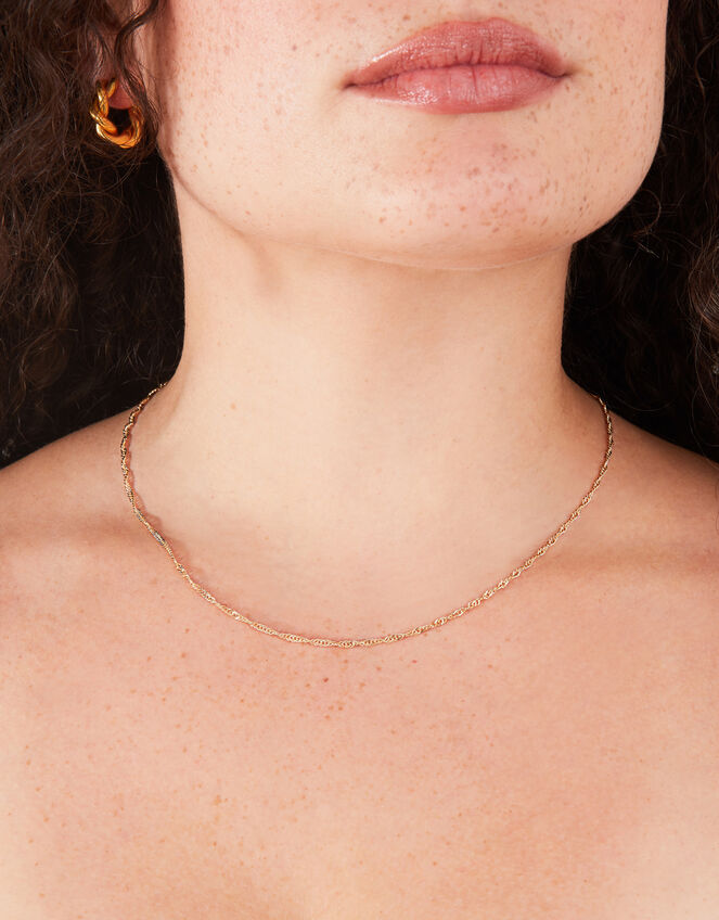 Twist Chain Necklace, Gold (GOLD), large