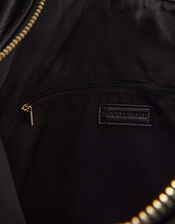 Slouchy Buckle Strap Shoulder Bag, Black (BLACK), large