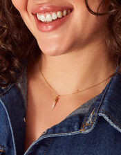 14ct Gold-Plated Rose Quartz Shard Pedant Necklace, , large