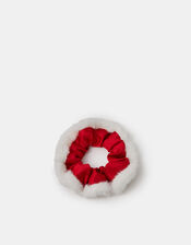 Fluffy Santa Hair Scrunchie, , large