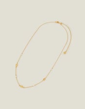 14ct Gold-Plated Pearl Station Necklace, , large