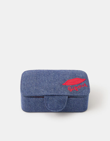 Small Paris Denim Jewellery Box, , large