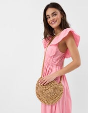 Metallic Shell Macram&eacute; Crossbody Bag, , large