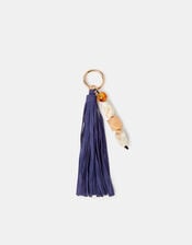 Beaded Suede Bag Charm, , large