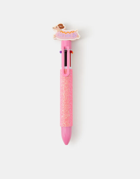 Girls Sausage Dog Multi Colour Pen, , large