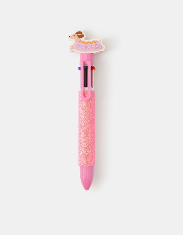 Girls Sausage Dog Multi Colour Pen, , large