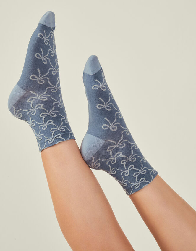 Bow Print Socks, , large