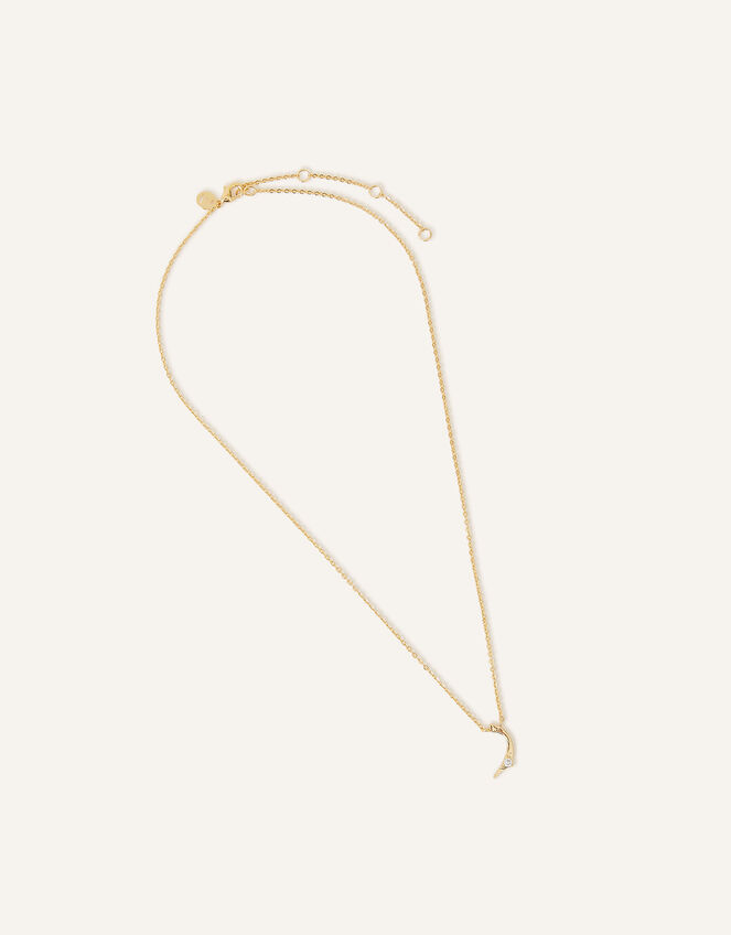 14ct Gold-Plated Arabic Initial Pendant Necklace - D (Daal), , large