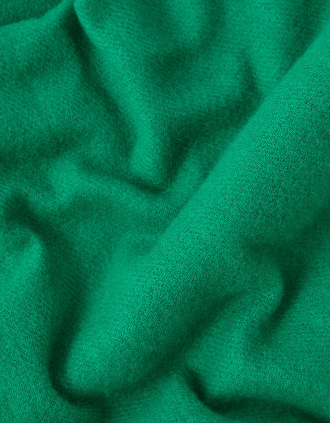 Plain Tassel Scarf, Green (GREEN), large