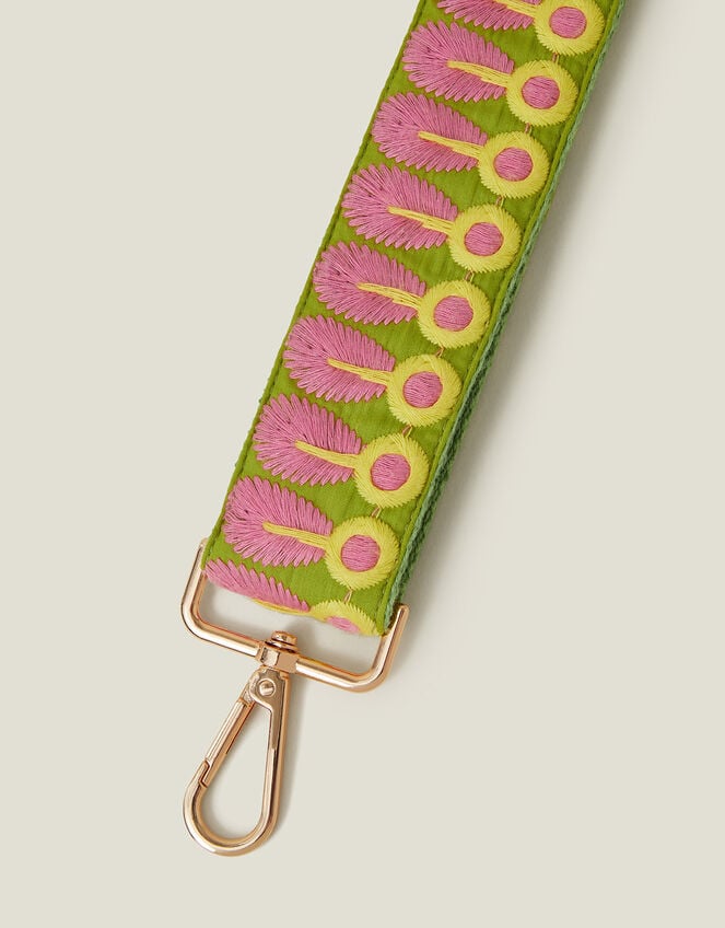 Embroidered Webbing Bag Strap, , large