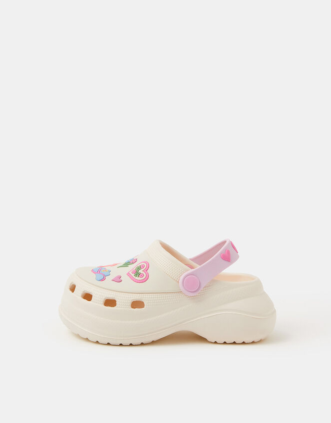 Girls Western Platform Clogs, Ivory (IVORY), large