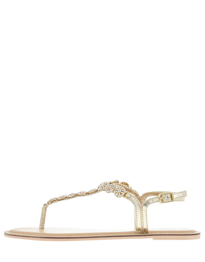 Rome Diamante Embellished Sandals, White (CRYSTAL), large