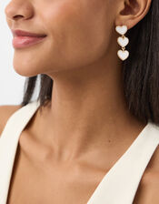 Triple Heart Drop Earrings, , large