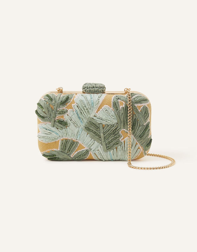 Raffia Palm Hardcase Bag, , large
