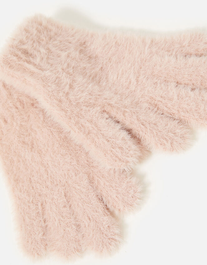 Girls Fluffy Gloves , Pink (PINK), large