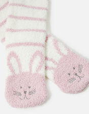 Girls Bunny Slipper Socks, Multi (PASTEL-MULTI), large