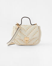Studded Cross-Body Bag, Cream (CREAM), large