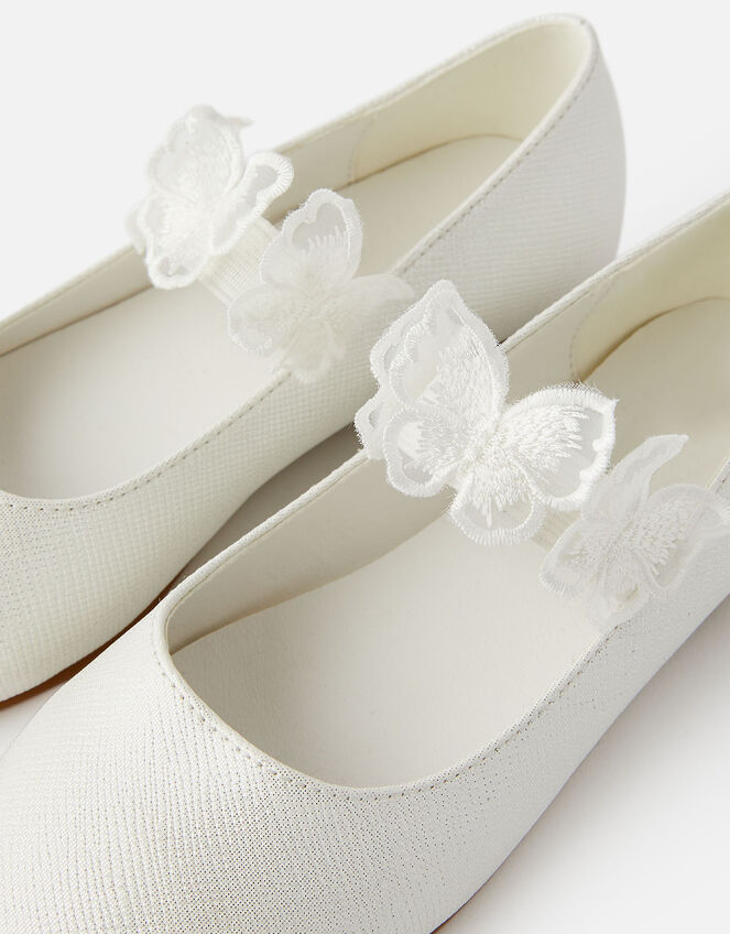 Butterfly Ballerina Flats, Natural (IVORY), large