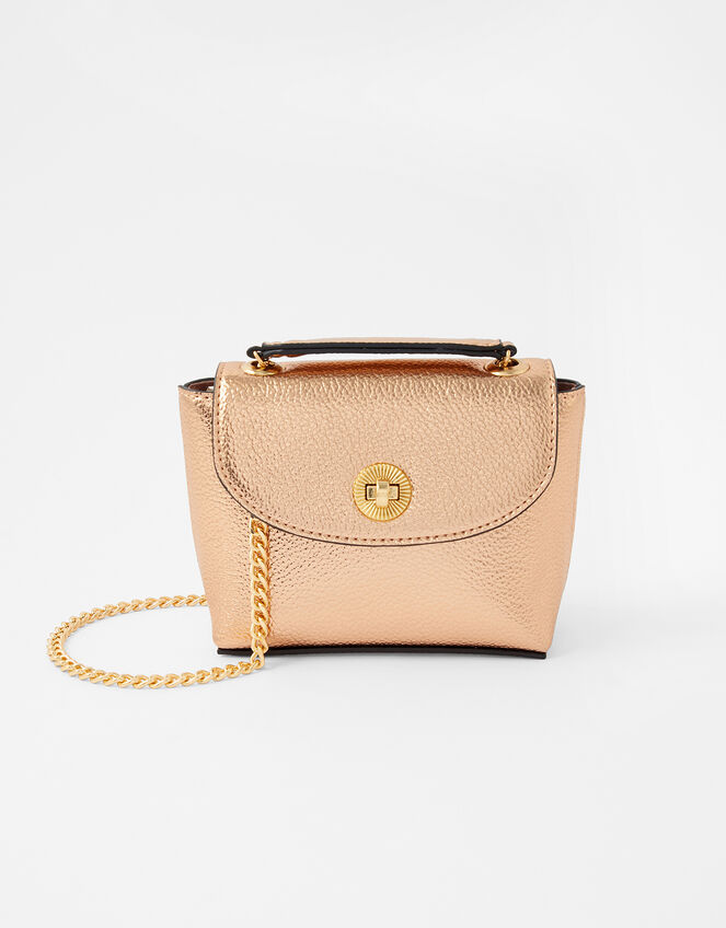 Mini Metallic Bag, Gold (ROSE GOLD), large