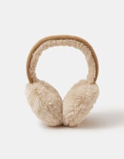 Faux Fur Suedette Earmuffs, , large