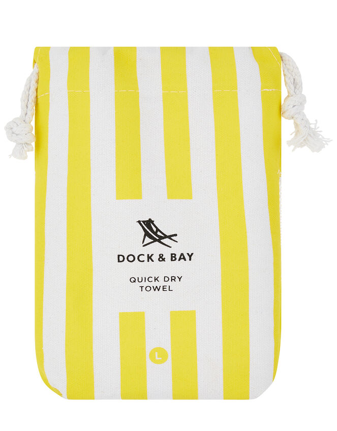 Dock And Bay Striped Beach Towel, Yellow (YELLOW), large
