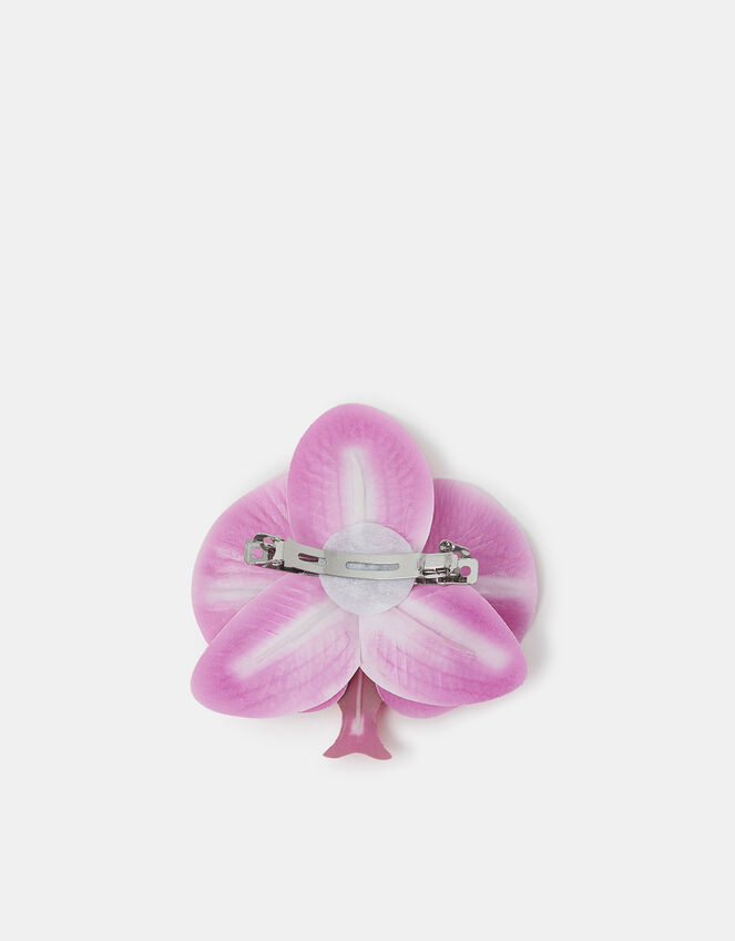 Orchid Flower Barrette Hair Clip, , large
