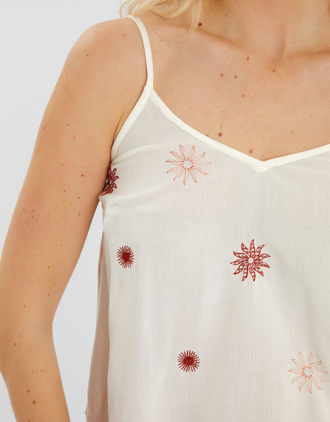 Sun Embroidered Short Pyjamas Set, Ivory (IVORY), large