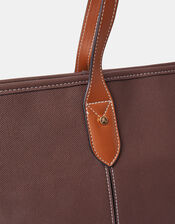 Plain Tote Bag, Brown (CHOCOLATE), large