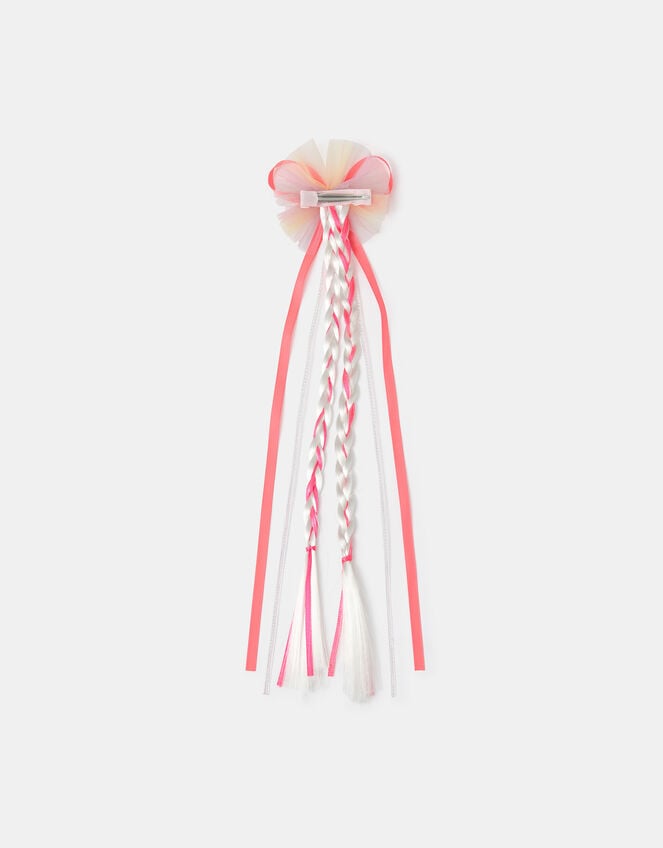 Neon Rosette Fake Hair Clip, , large