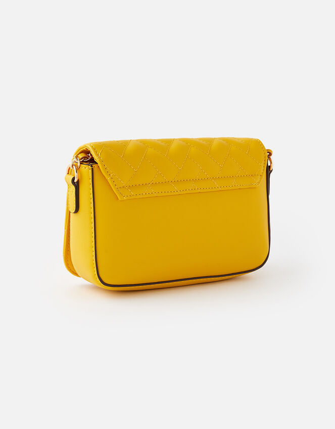 Quinn Quilted Chain Cross-Body Bag , Yellow (YELLOW), large