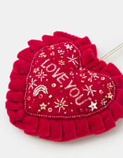 Love Velvet Heart Christmas Tree Decoration, , large