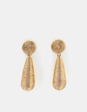 Metallic Drop Earrings, , large