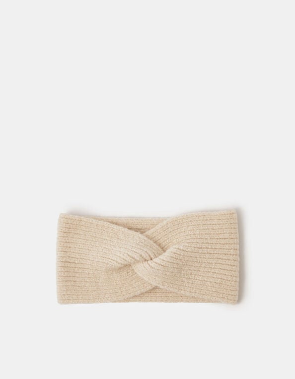 Soft Knit Bando Headband, Natural (NATURAL), large