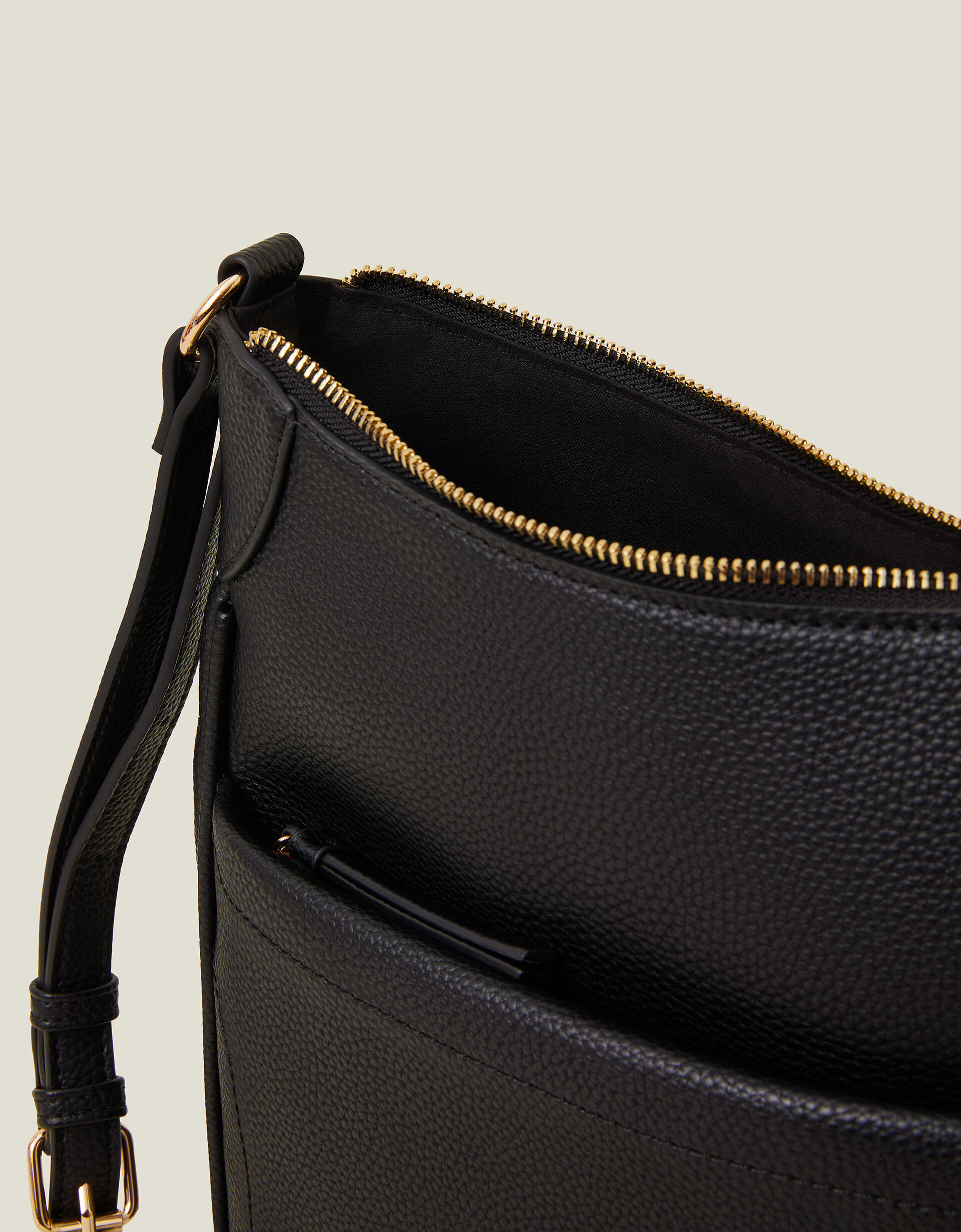 Black leather messenger bag sale