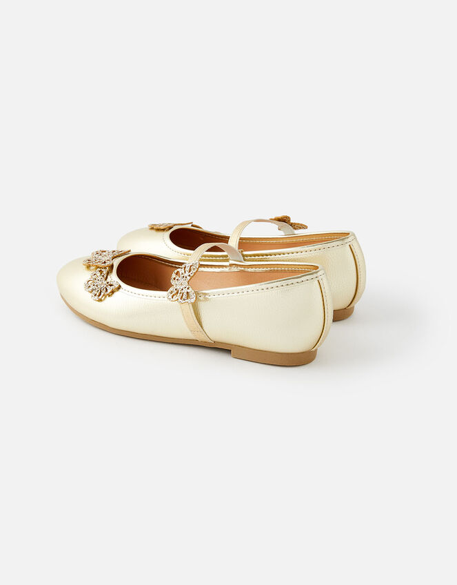Butterfly Ballerina Flats, Gold (GOLD), large