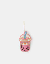 Beaded Boba Felt Christmas Tree Decoration, , large