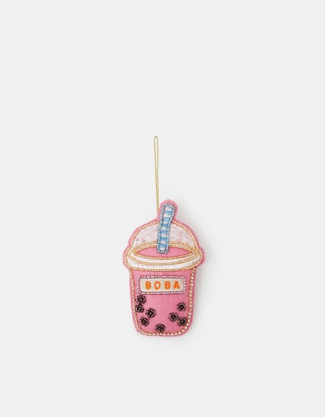 Beaded Boba Felt Christmas Tree Decoration, , large