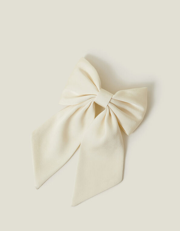 Satin Bow Hair Clip, , large