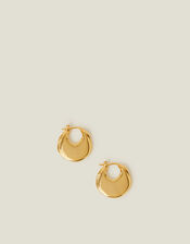 14ct Gold-Plated Chunky Creole Hoop Earrings, , large