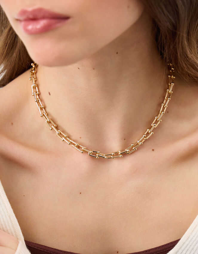 Carabiner Link Chain Necklace, , large