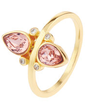 Sparkle Vintage Rose Ring with Swarovski® Crystals, Pink (PINK), large