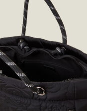 Floral Quilted Hand Bag, , large