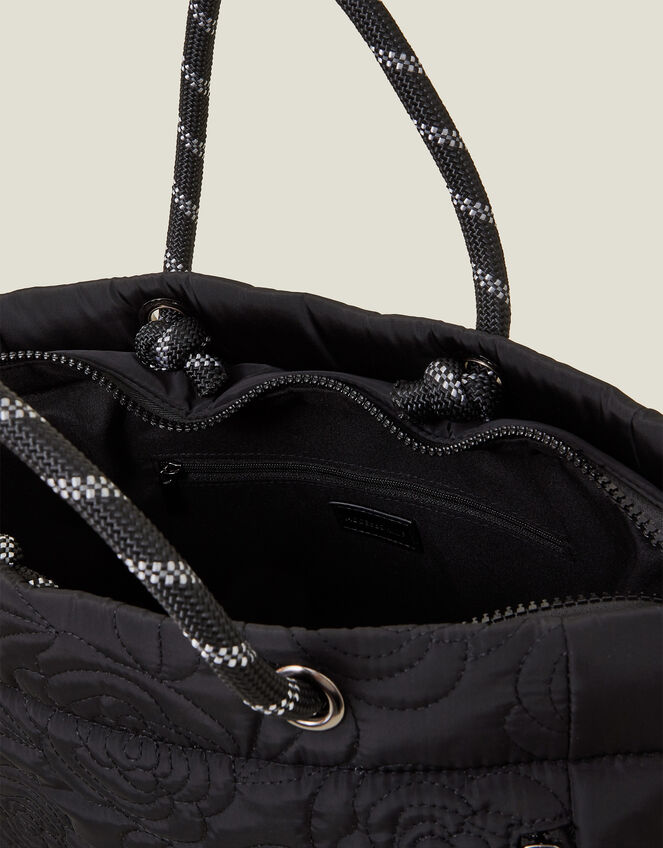 Floral Quilted Hand Bag, , large