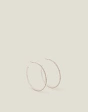 Thin Crystal Hoops, , large