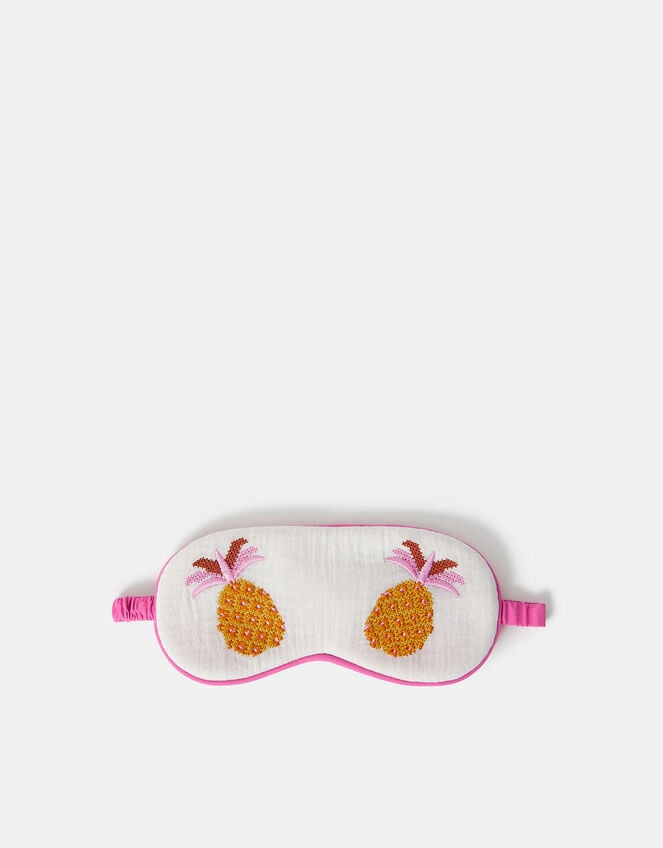 Pineapple Embroidered Sleep Mask, , large